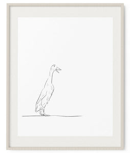 Duck Sketch Art Print - Artsy Bath