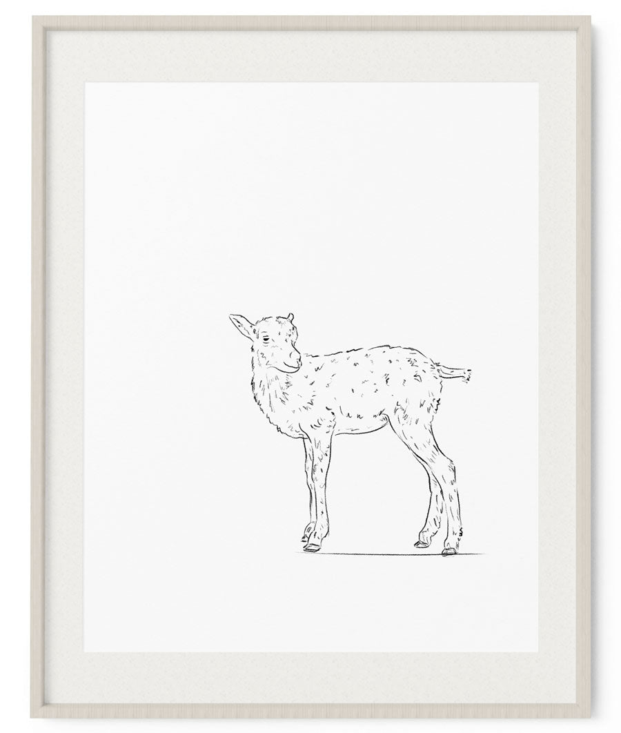 Goat Sketch Art Print - Artsy Bath