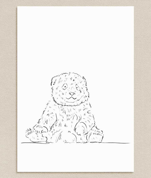 Panda Sketch Art Print - Artsy Bath