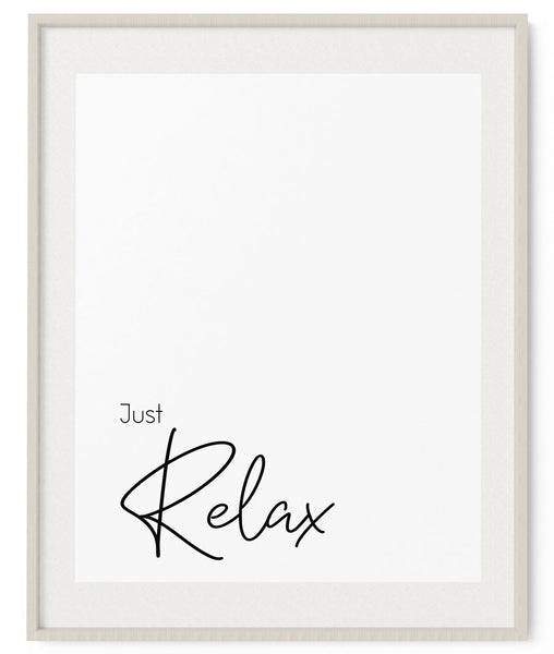 Just Relax Art Print - Artsy Bath