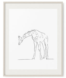 Giraffe Sketch Print | Digital Download - Artsy Bath
