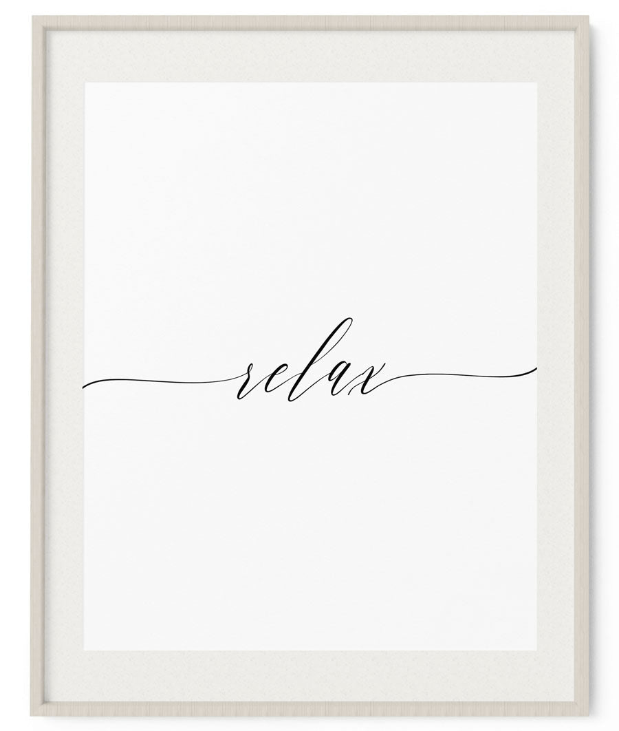 Relax Art Print - Artsy Bath