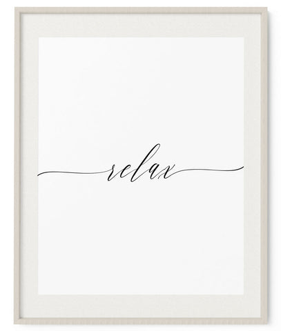 Relax Art Print - Artsy Bath