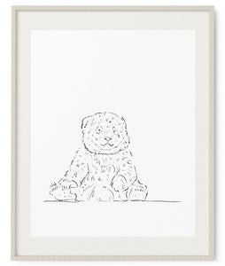 Panda Sketch Art Print - Artsy Bath